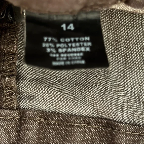 Y2K New Directions Wide Leg Flare  Brown Denim Jeans Size 14 - Picture 7 of 10